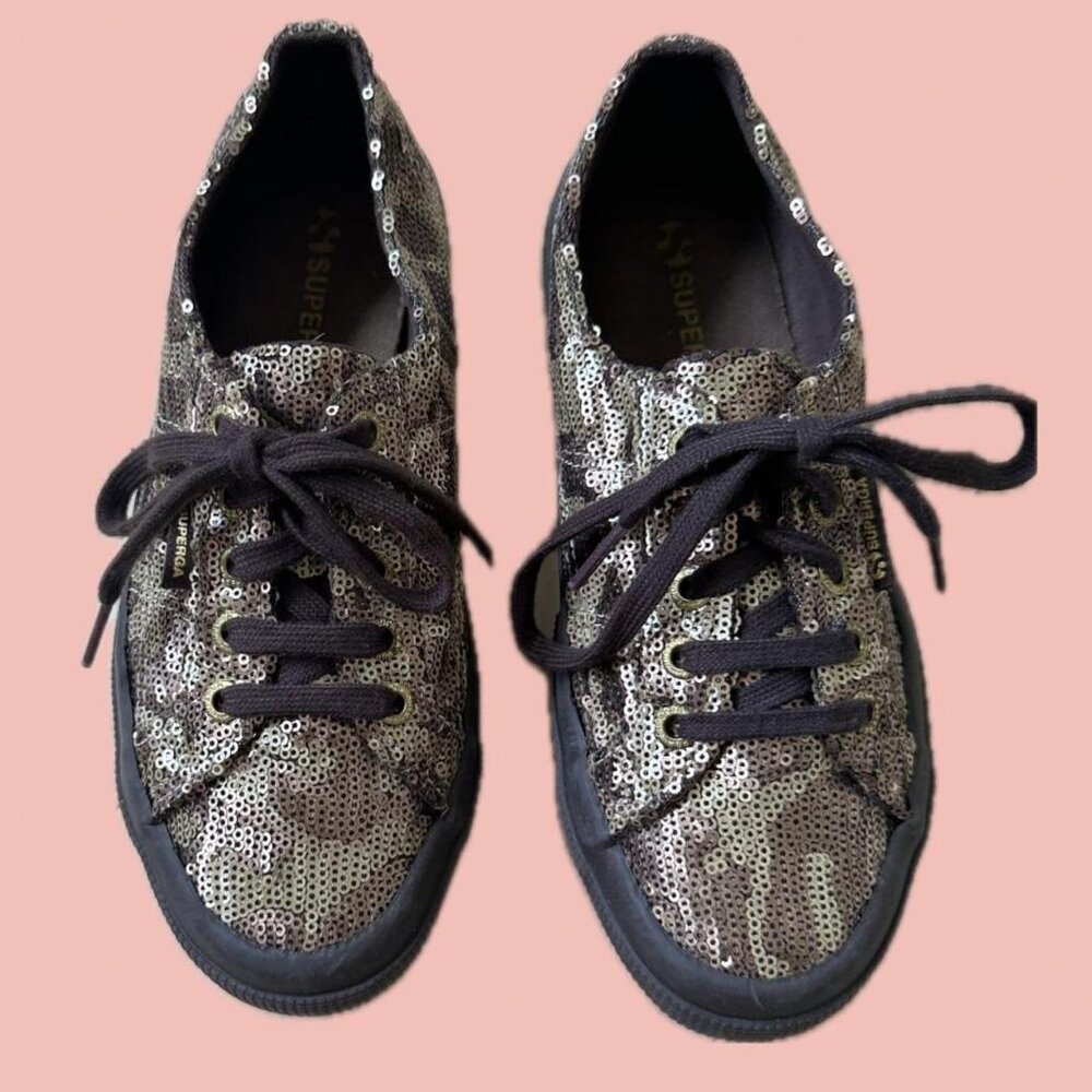 Superga Sequin Camo Sneakers – Size 6.5 / EU 37